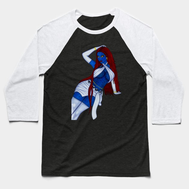 Mystique Baseball T-Shirt by Zenpaistudios